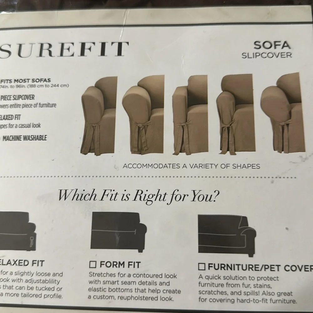 Sure Fit Soft Suede Sofa Cover.